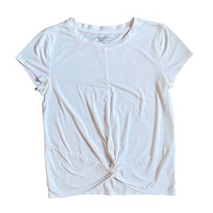 Athleta Short Sleeve Workout Top White Size XXS